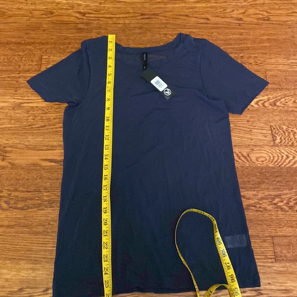 NWT SAVVI MD Navy Blue Mesh SALT Short Sleeve Shirt - Picture 12 of 15